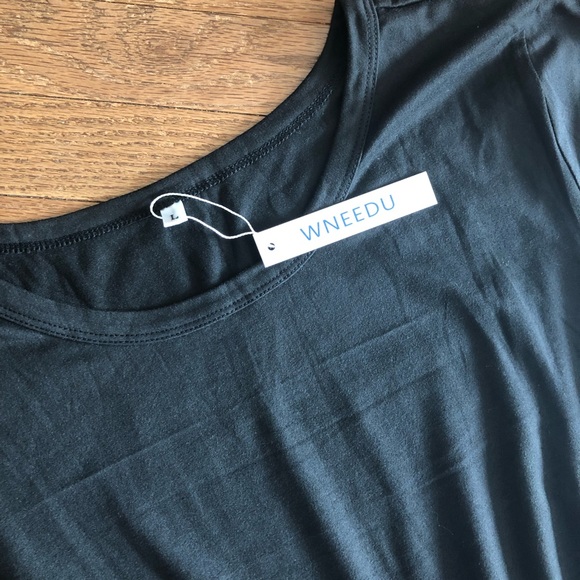 WNEEDU Women’s 3/4 Sleeve Loose Casual Long Maxi Dress with pockets Size Large - Picture 2 of 4